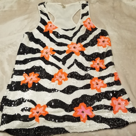 Boston Proper sequins tank top - Picture 1 of 5